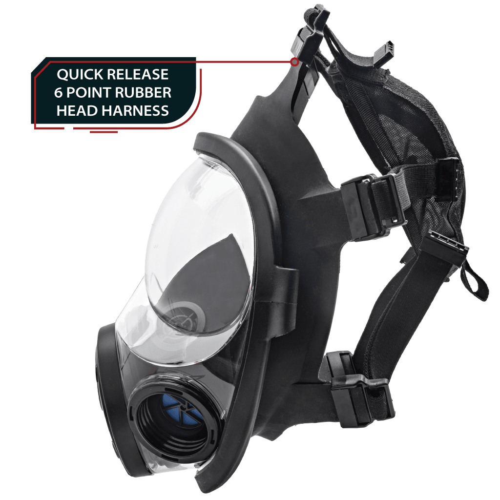 NB - 100 Smoke Black Tactical Respirator Mask - Full Face Respirator with 40mm N - B - 1 Defense Filter - Parcil SafetyGas MasksGas MasksParcil Safety