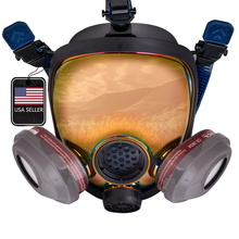 Load image into Gallery viewer, PD-101 Burnt Bronze Mirrored - Full Face Respirator Gas Mask with Organic Vapor and Particulate Filtration